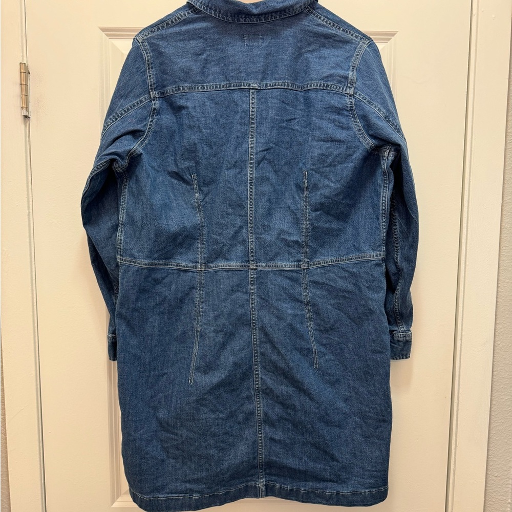Levis Blue Buttons Denim Jeans Top Ellie Long Dress Western - Picture 10 of 10